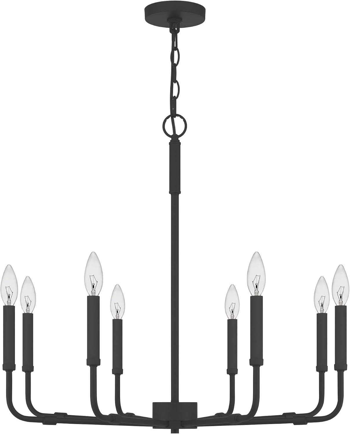 Quoizel Lighting Abner 8 - Light Chandelier in  Matte Black