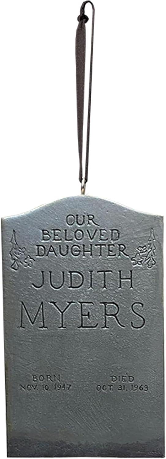 Halloween Judith Myers Tombstone Resin Ornament Set