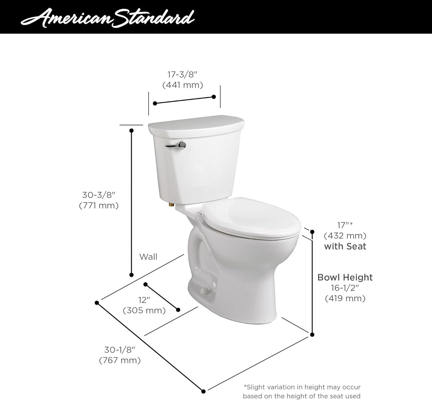 American Standard Cadet 1.6 Gallons GPF Elongated Comfort Height Floor Mounted Kit (Seat Not Included)