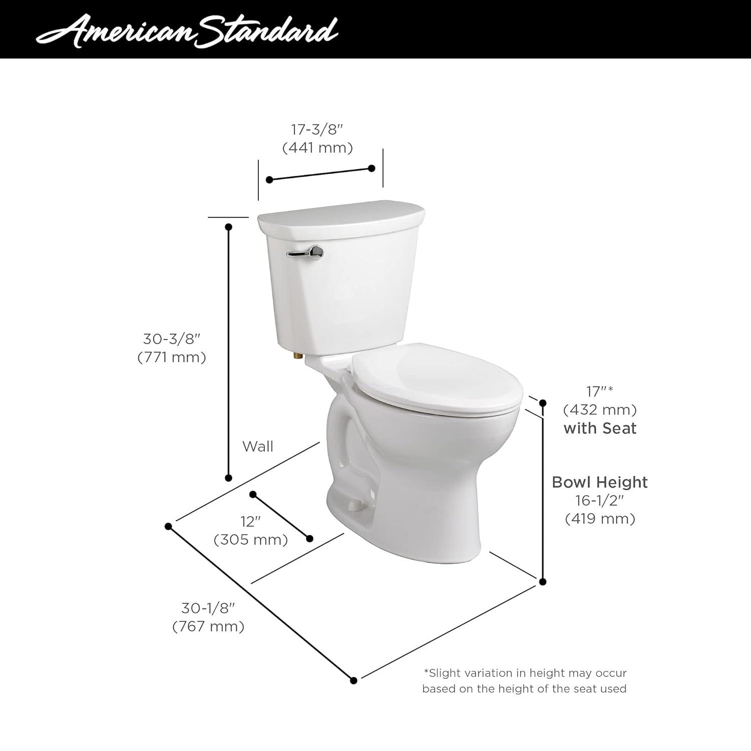 American Standard Cadet 1.6 Gallons GPF Elongated Comfort Height Floor Mounted Kit (Seat Not Included)