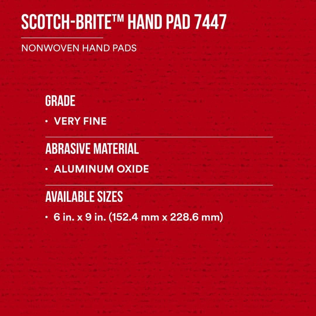 3M Automotive 7447 Maroon Scotch Brite Pad