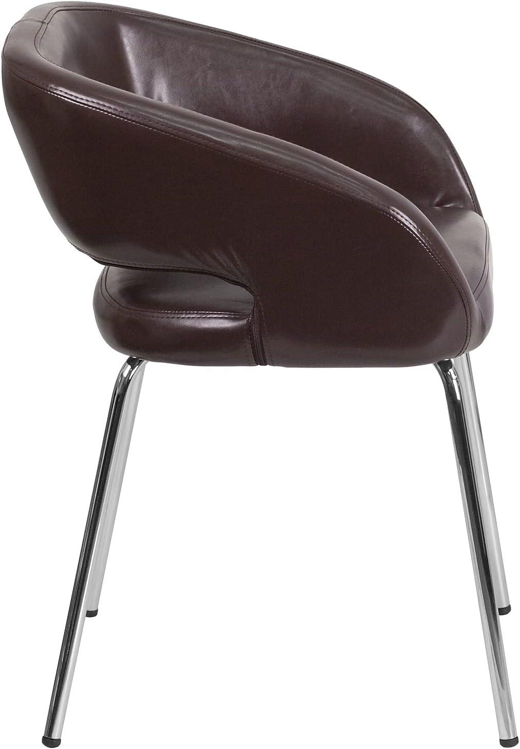 Flash Furniture Fusion Series Contemporary LeatherSoft Side Reception Chair with Chrome Legs