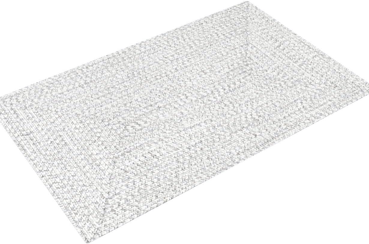 Ivory Braided Synthetic Indoor/Outdoor 8' x 11' Area Rug