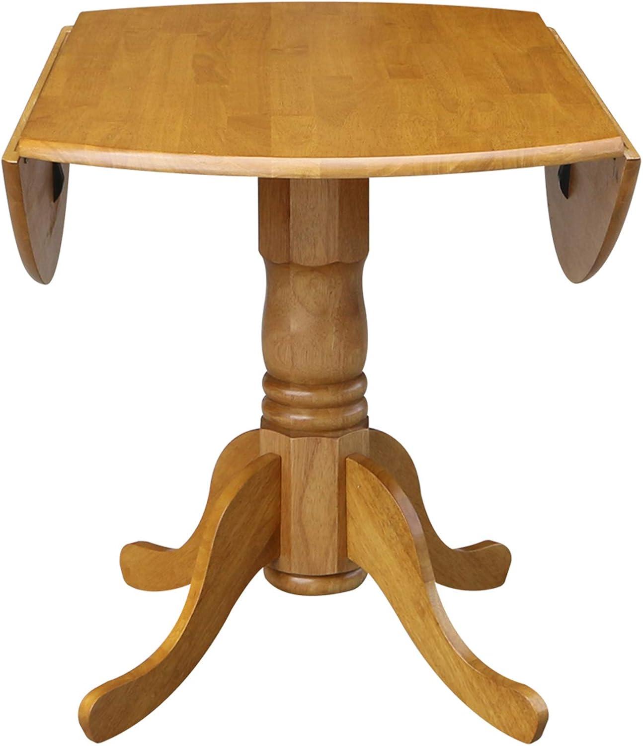 42" Mason Round Dual Drop Leaf Dining Table - International Concepts