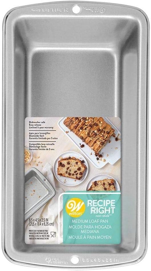 Wilton Wilton 191003159 Recipe Right Non-Stick Medium Loaf Pan, Silver