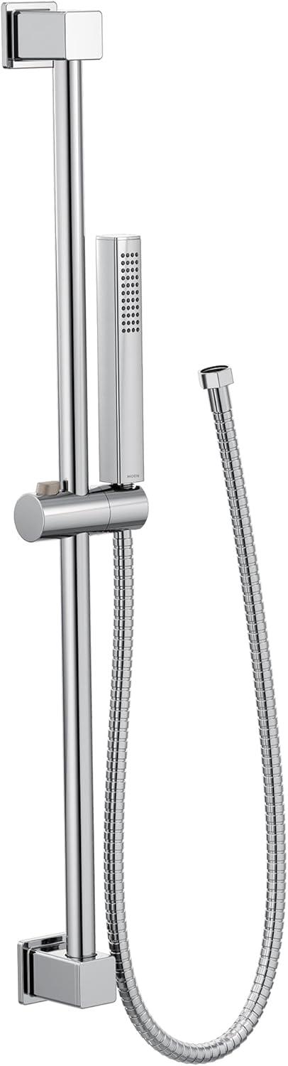 Chrome Single Function Handheld Shower Head with Slide Bar