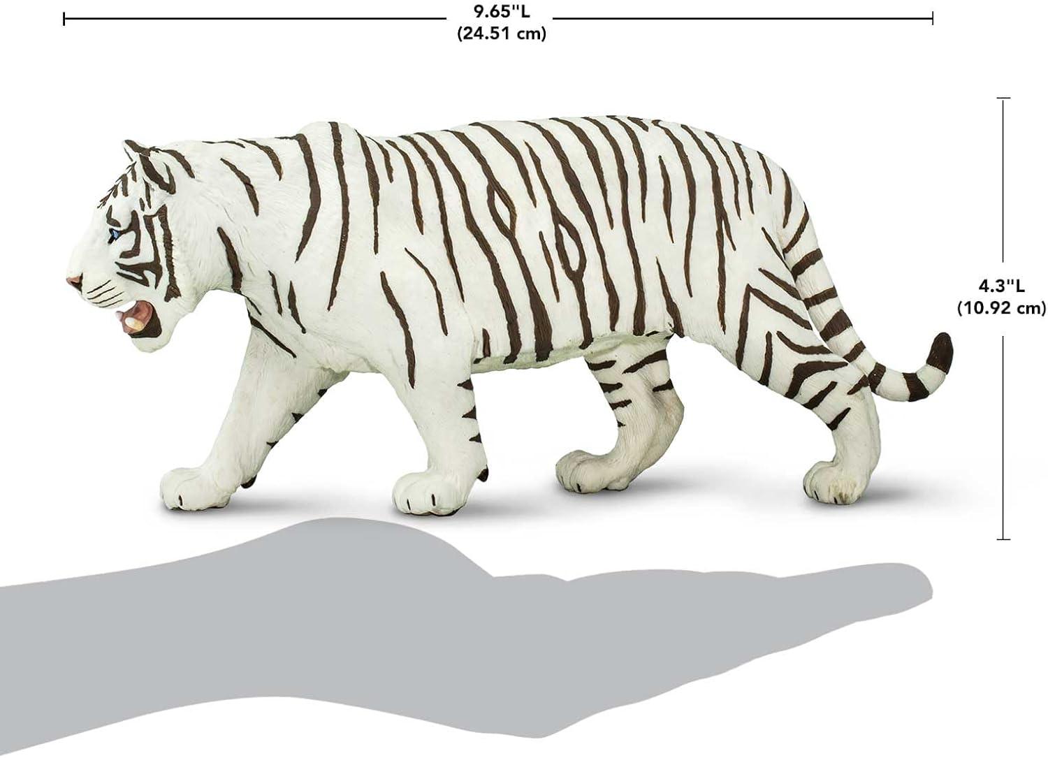 Safari Ltd. White Siberian Tiger Figurine - Realistic 10" Figure - Educational Toy for Boys, Girls, & Kids Ages 3+