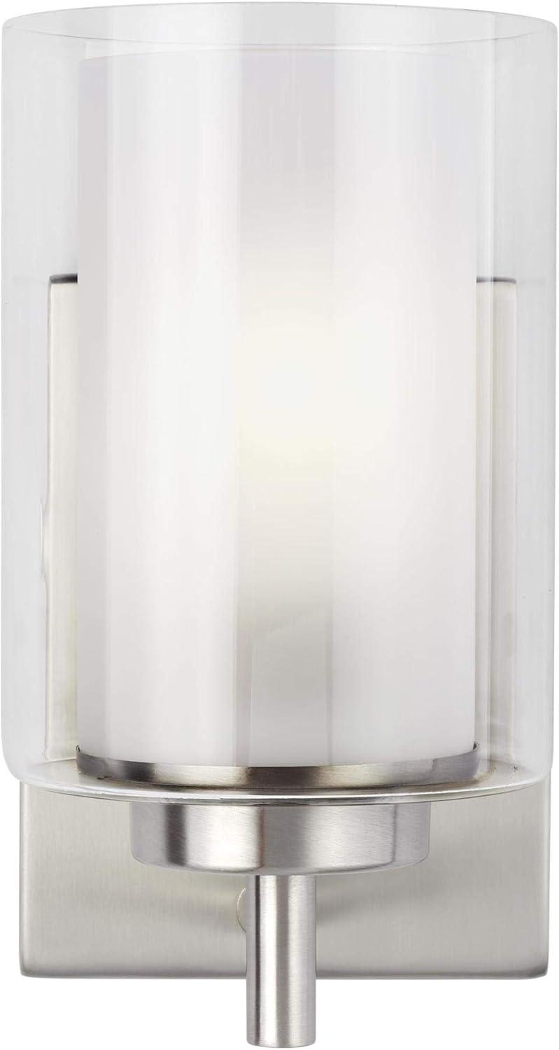 Elmwood Park Bronze Dimmable Vanity Wall Sconce with Clear Glass