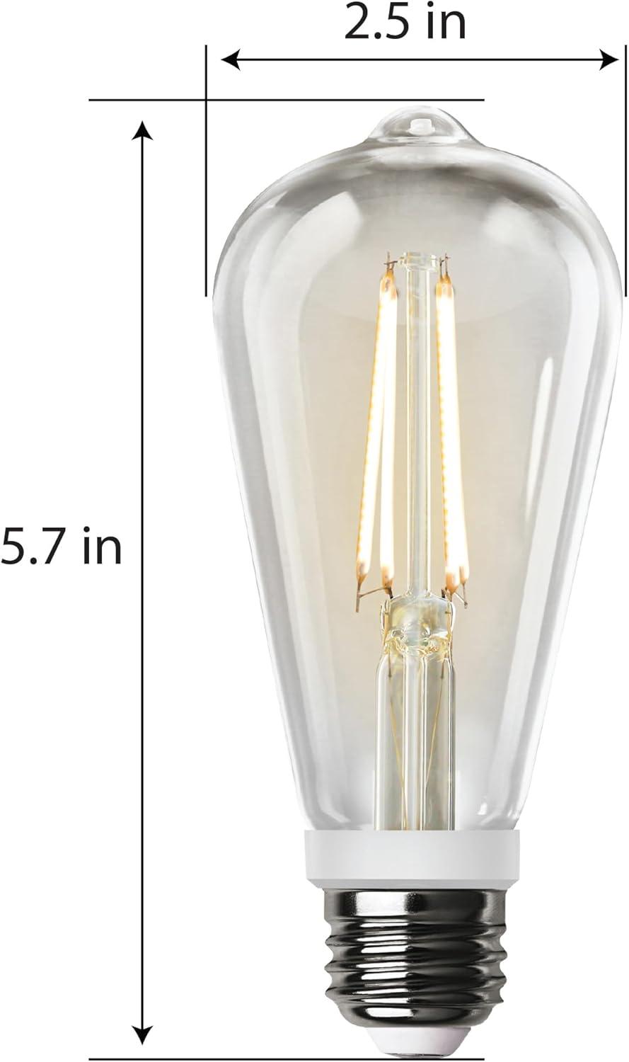 Feit Electric ST19 E26 (Medium) LED Motion Activated Bulb Daylight 60 Watt Equivalence 1 pk