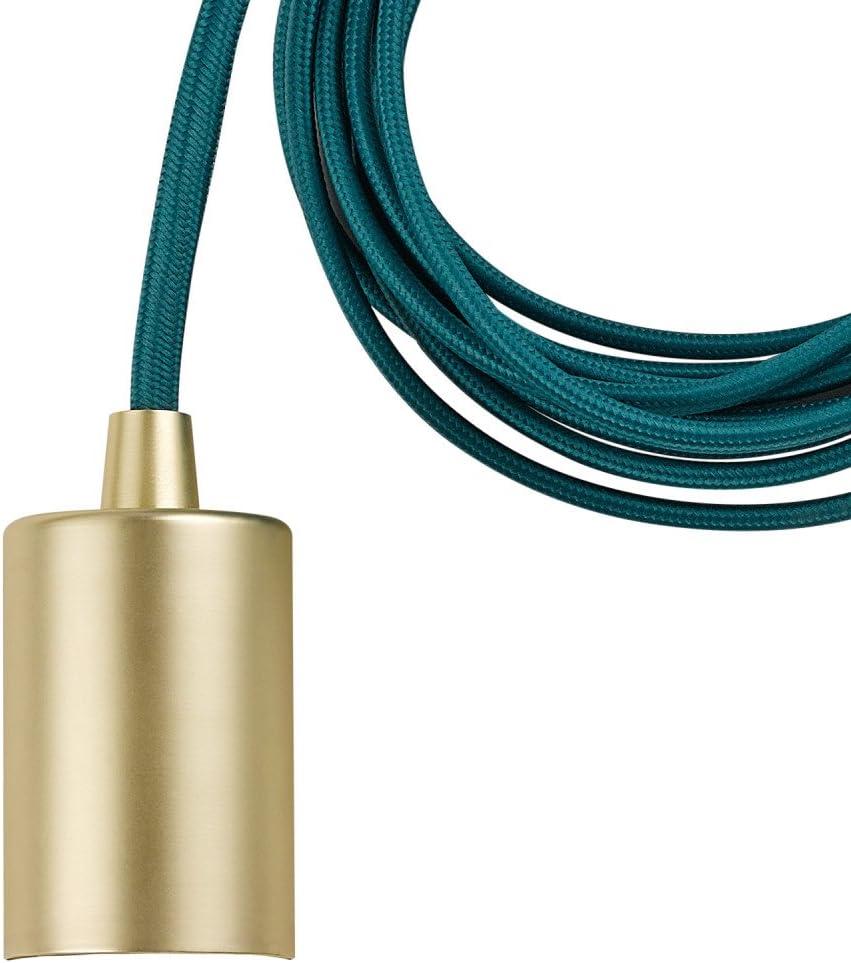 Globe Electric Leila 1-Light Brass Plug-In Pendant, 65980