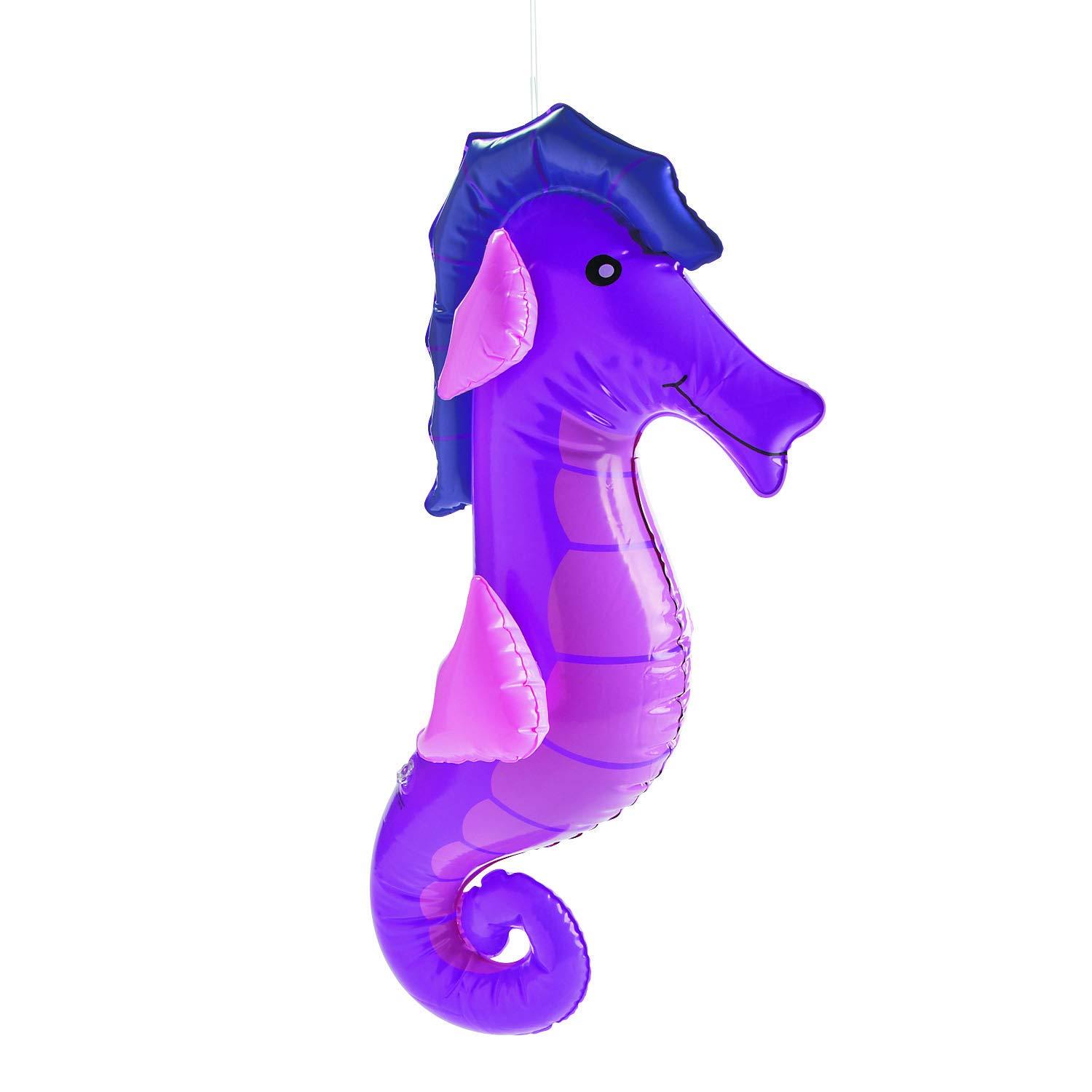 Fun Express Large Under The Sea Inflatables Party Favors and Decor, Includes a Whale, Dolphin, Octopus, Shark, Rainbow Fish, and Sea Horse - VBS Vacation Bible School Supplies/Decor 6 Pieces