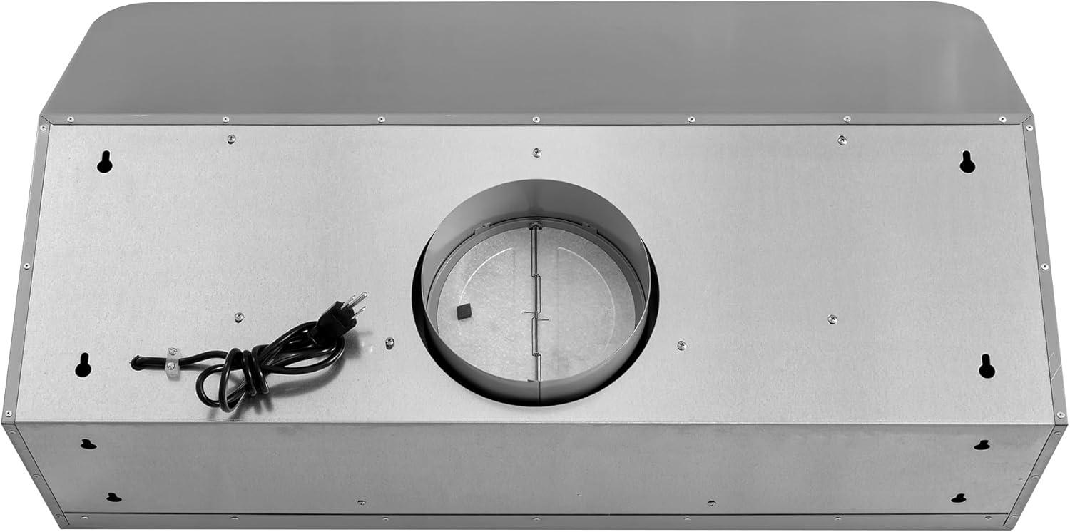 Cosmo 36 in. Ducted Under Cabinet Range Hood in Stainless Steel with Push Button Controls, Permanent Filters, LED Lights