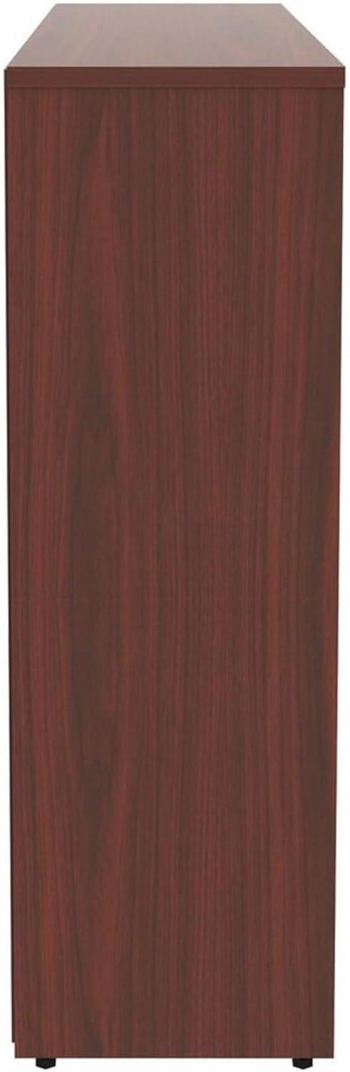 Lorell, Mahogany Laminate Bookcase, 1 Each, Mahogany