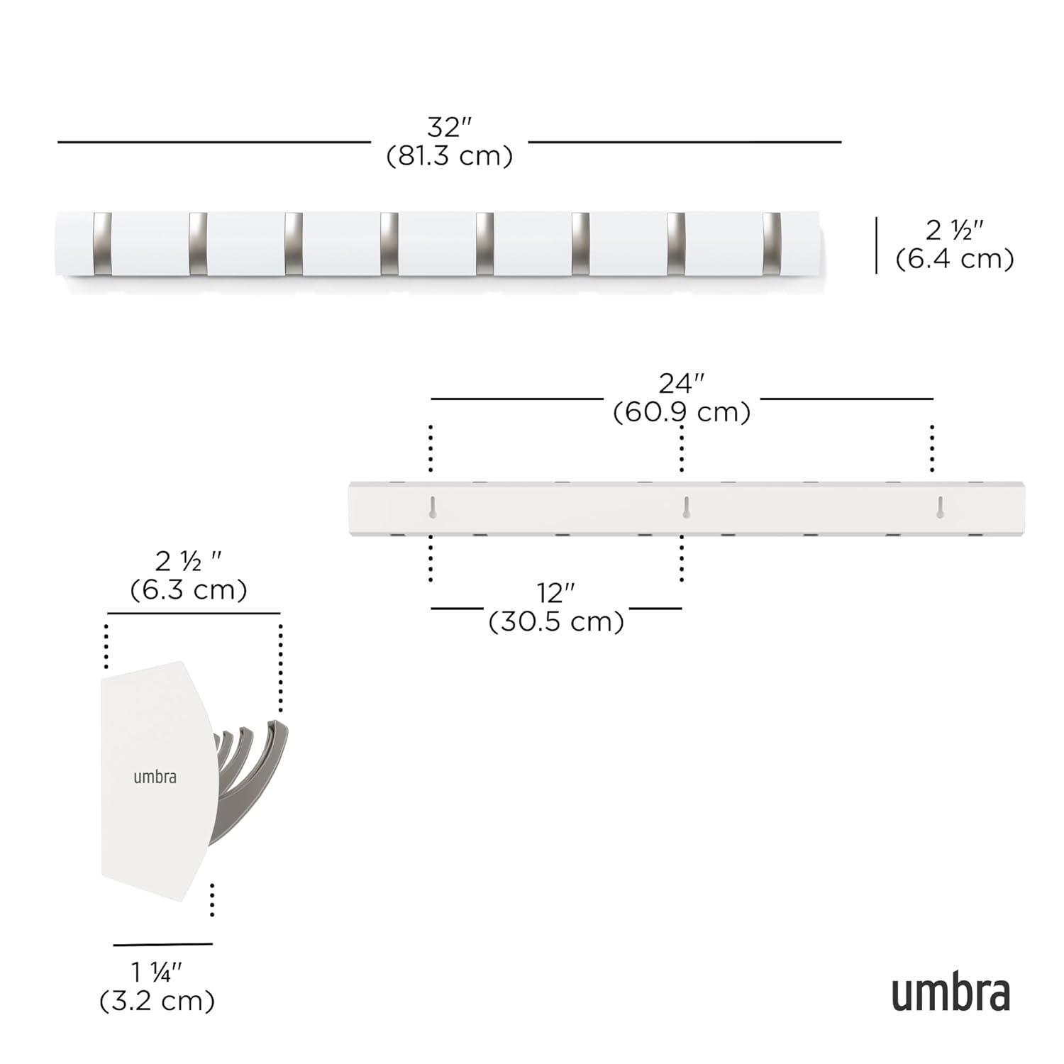 Flip 8 - Hook Solid Wood Coat Rack