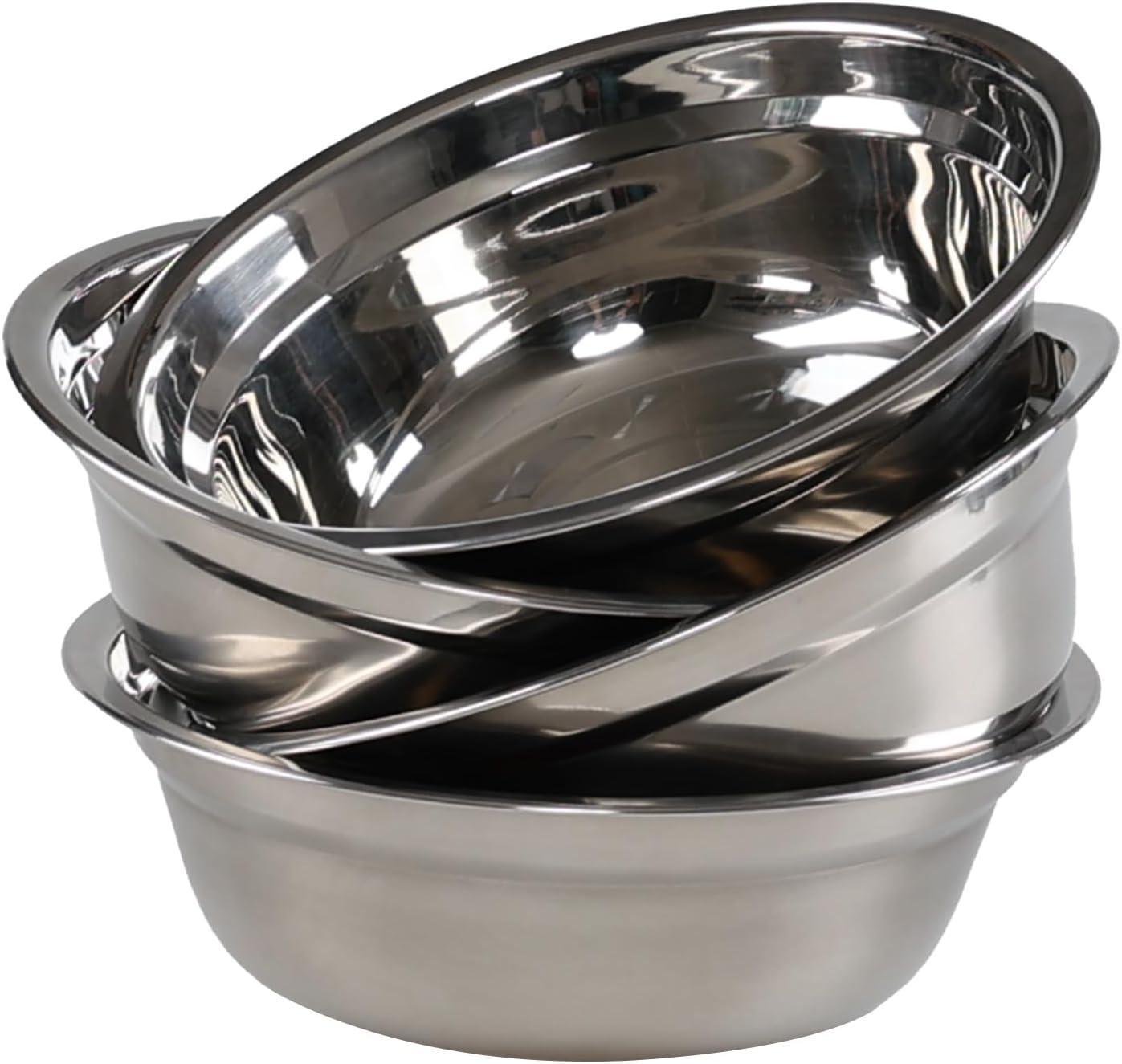 7.55" Stainless Steel Mixing and Serving Bowl Set