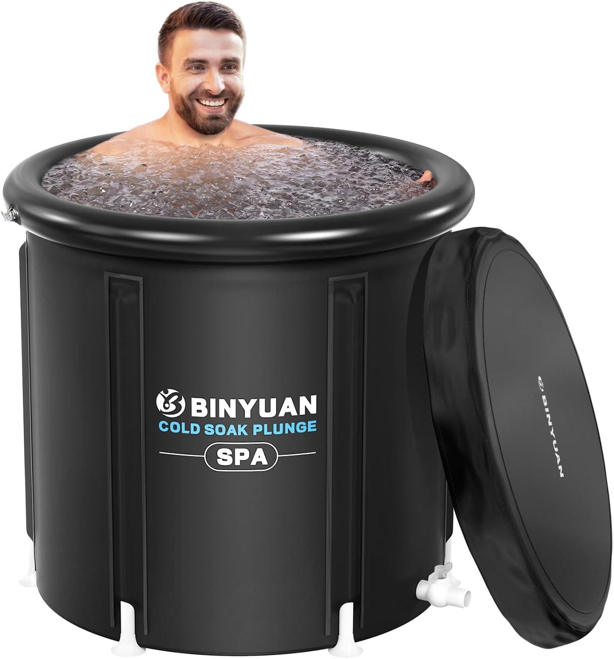 BINYUAN Large Ice Bath Tub Portable Cold Water Tub Cold Therapy Tub for Athlete Recovery