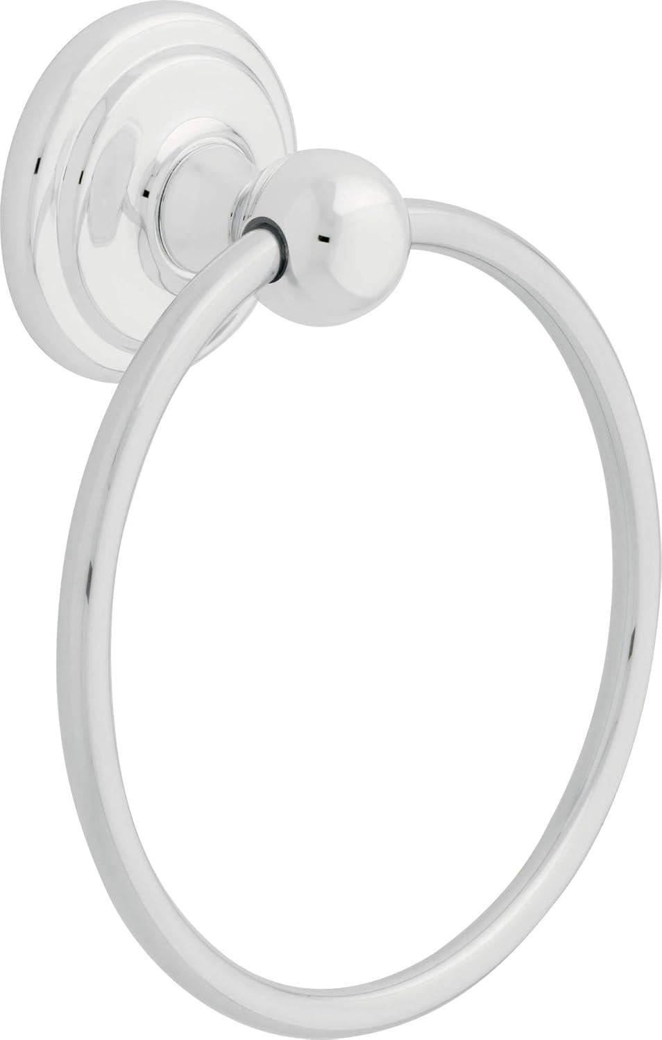 Polished Chrome Wall Mounted Round Towel Ring