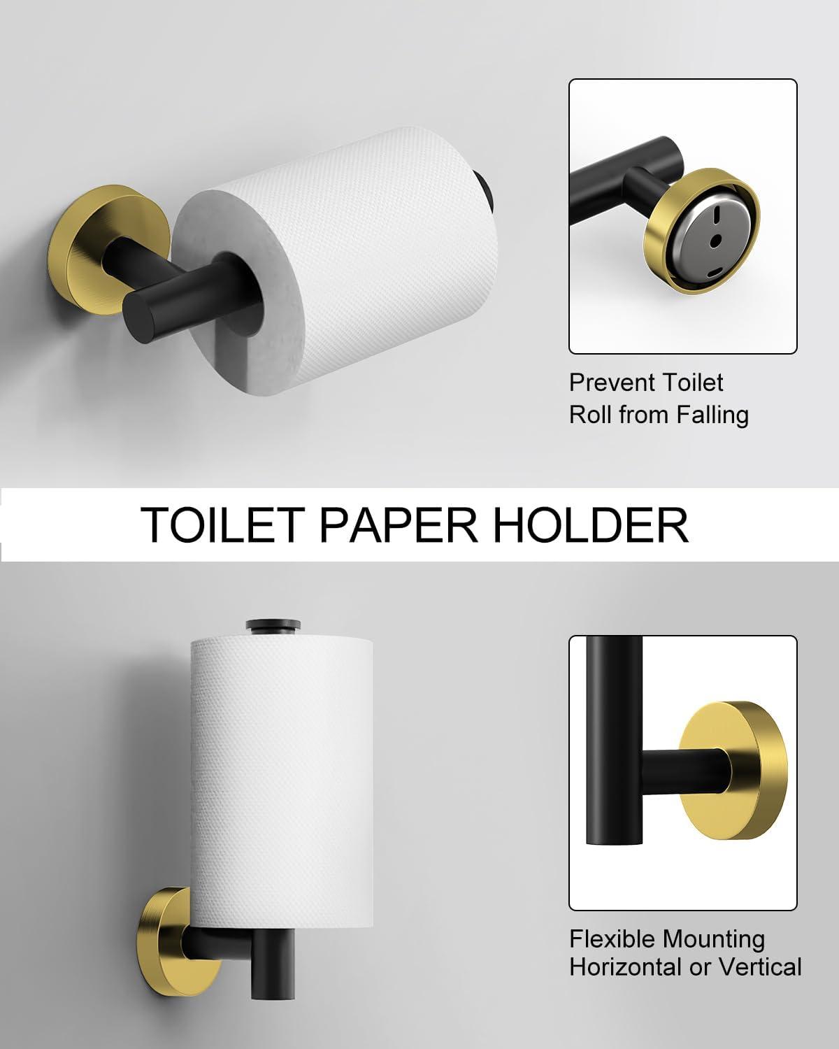 VIBRANTBATH A-91020-BG 5 - Piece Bathroom Hardware Set