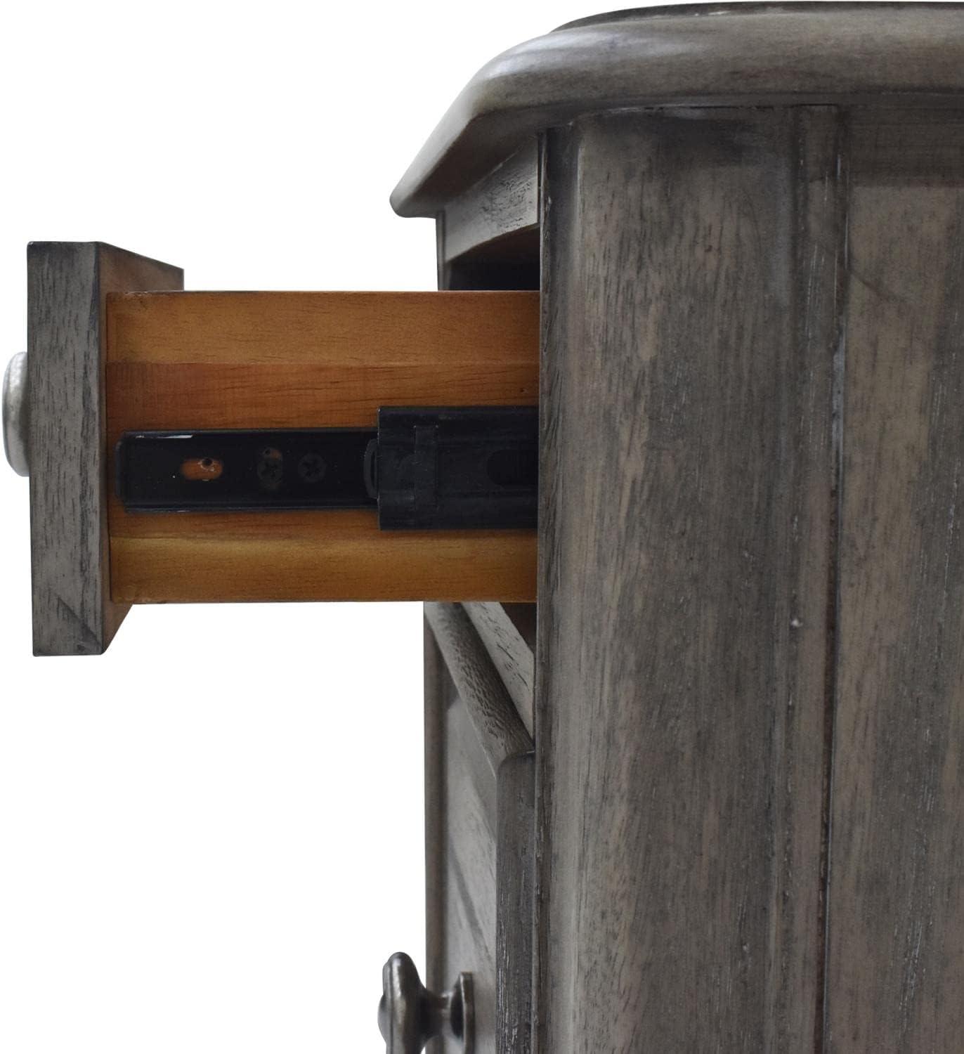 Highland Park Driftwood Gray Wood 3-drawer Nightstand