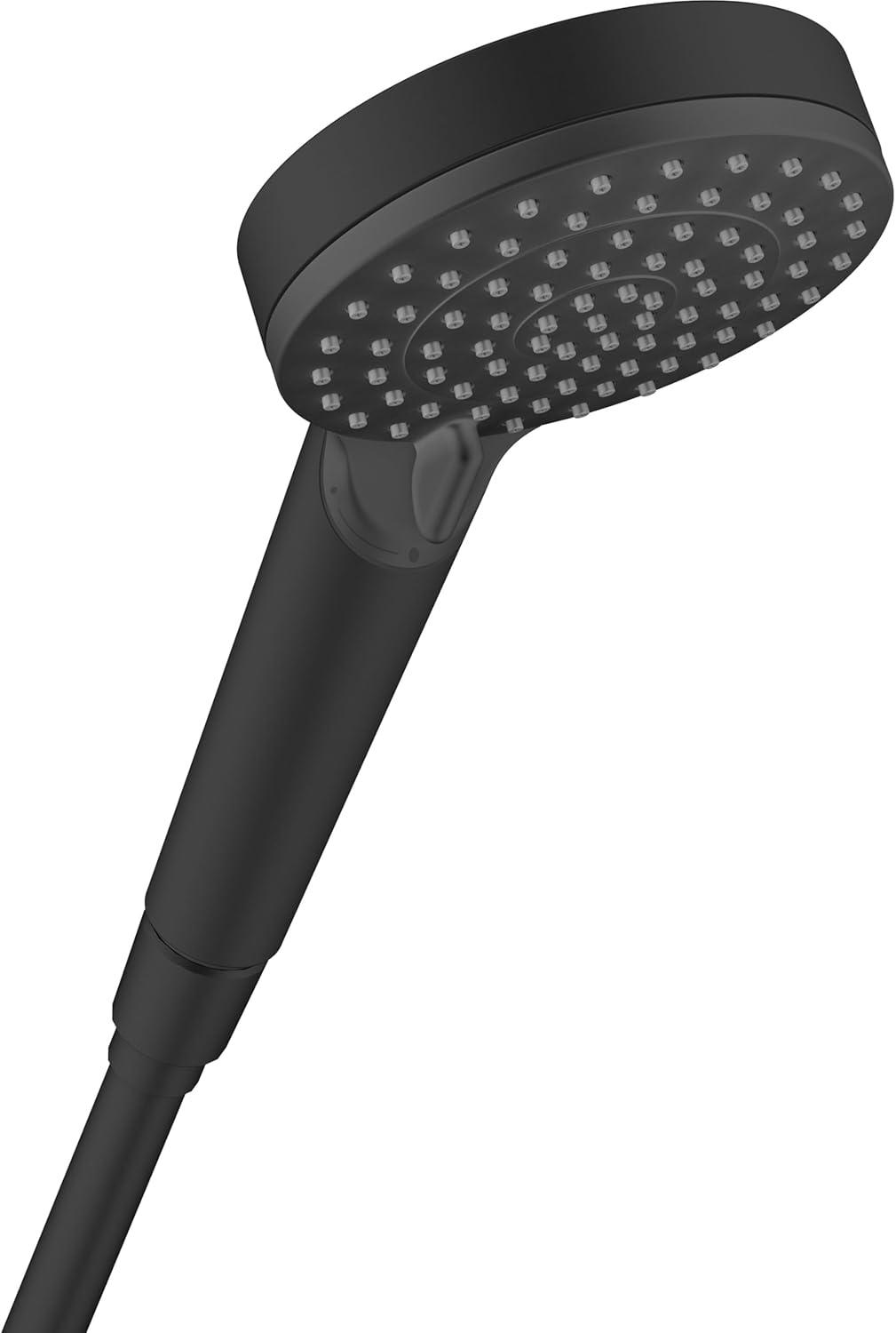 Transitional Matte Black 4" Handheld Multi-Jet Showerhead