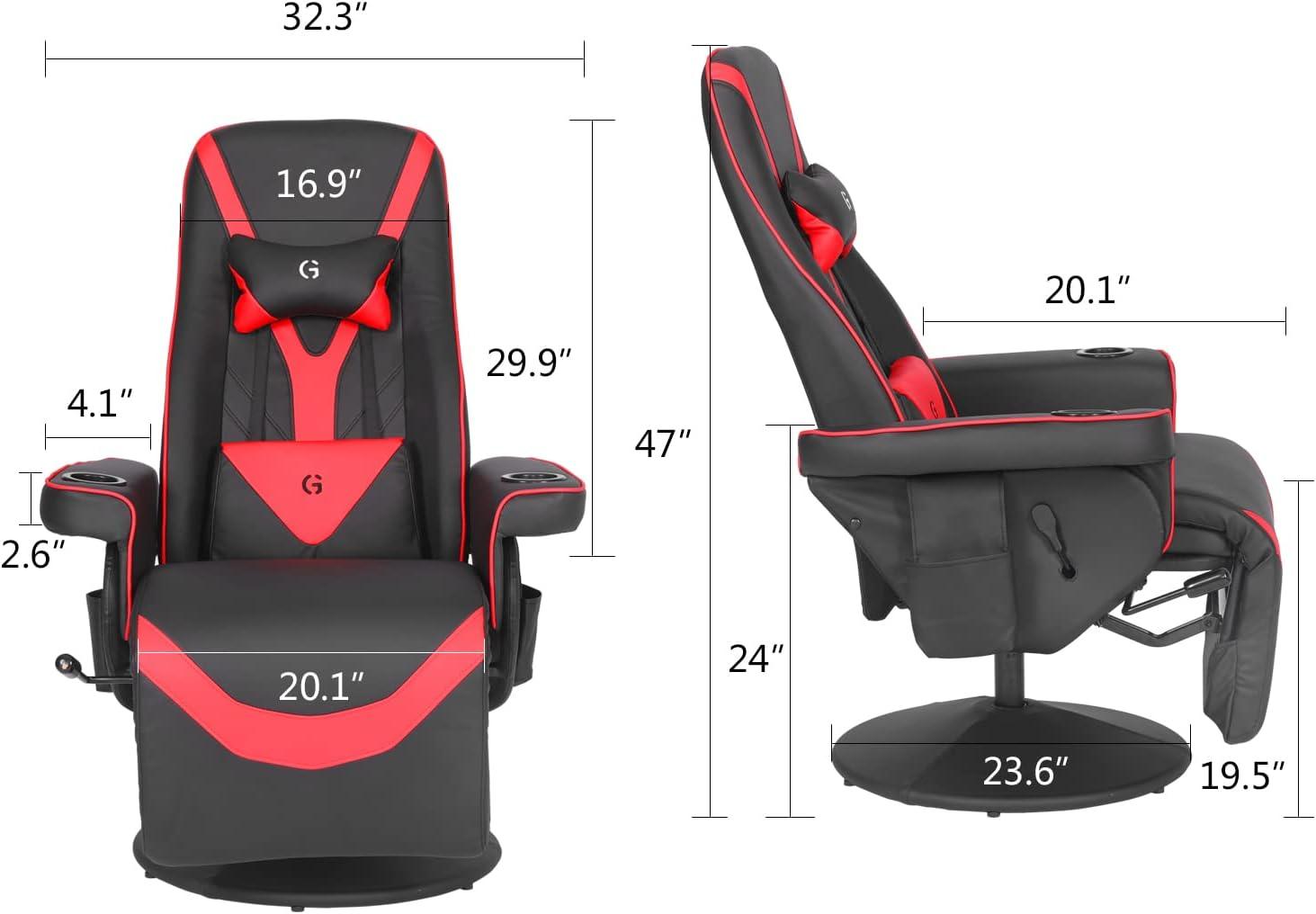 Queen Throne Video Gaming Chair Ergonomic Recliner Racing Chair, High Back Swivel Chair with Footrest and Adjustable Backrest, Lumbar Support, Headrest and Cupholders, Pink White