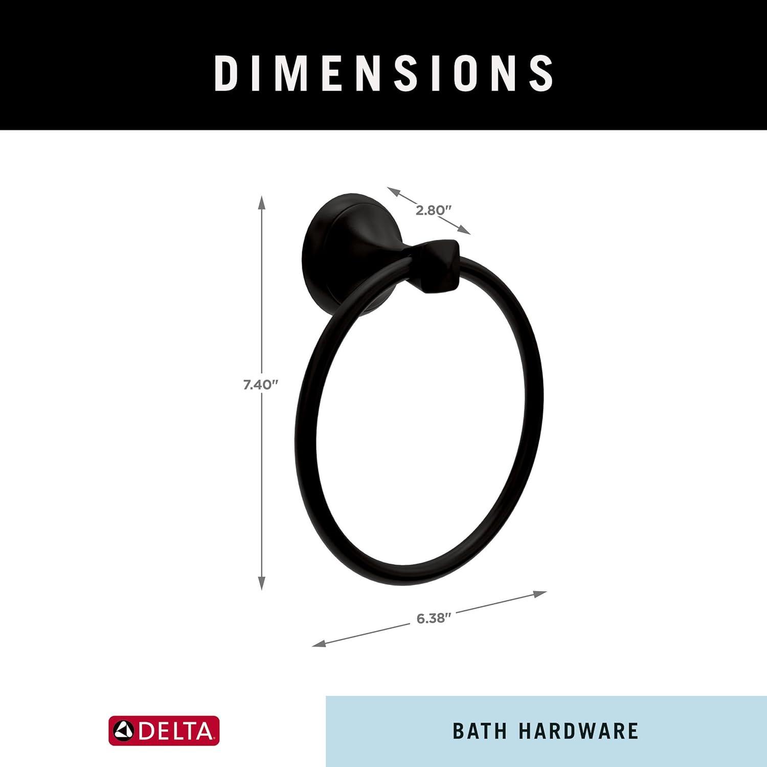 Matte Black Wall Mounted Towel Ring