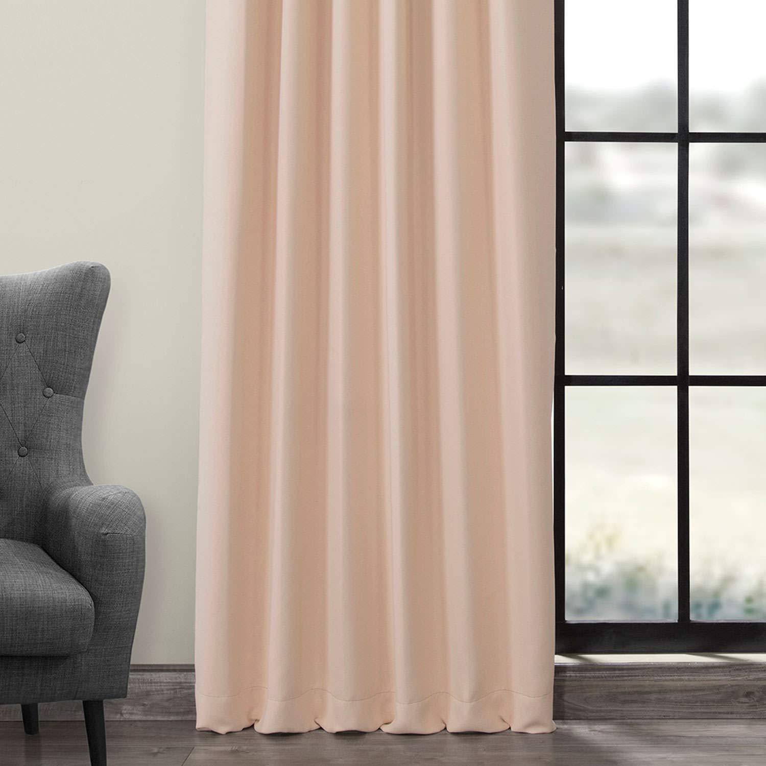 Bellini Peach Blackout Room Darkening Curtain (1 Panel), Bellini Peach, 50W X 84L