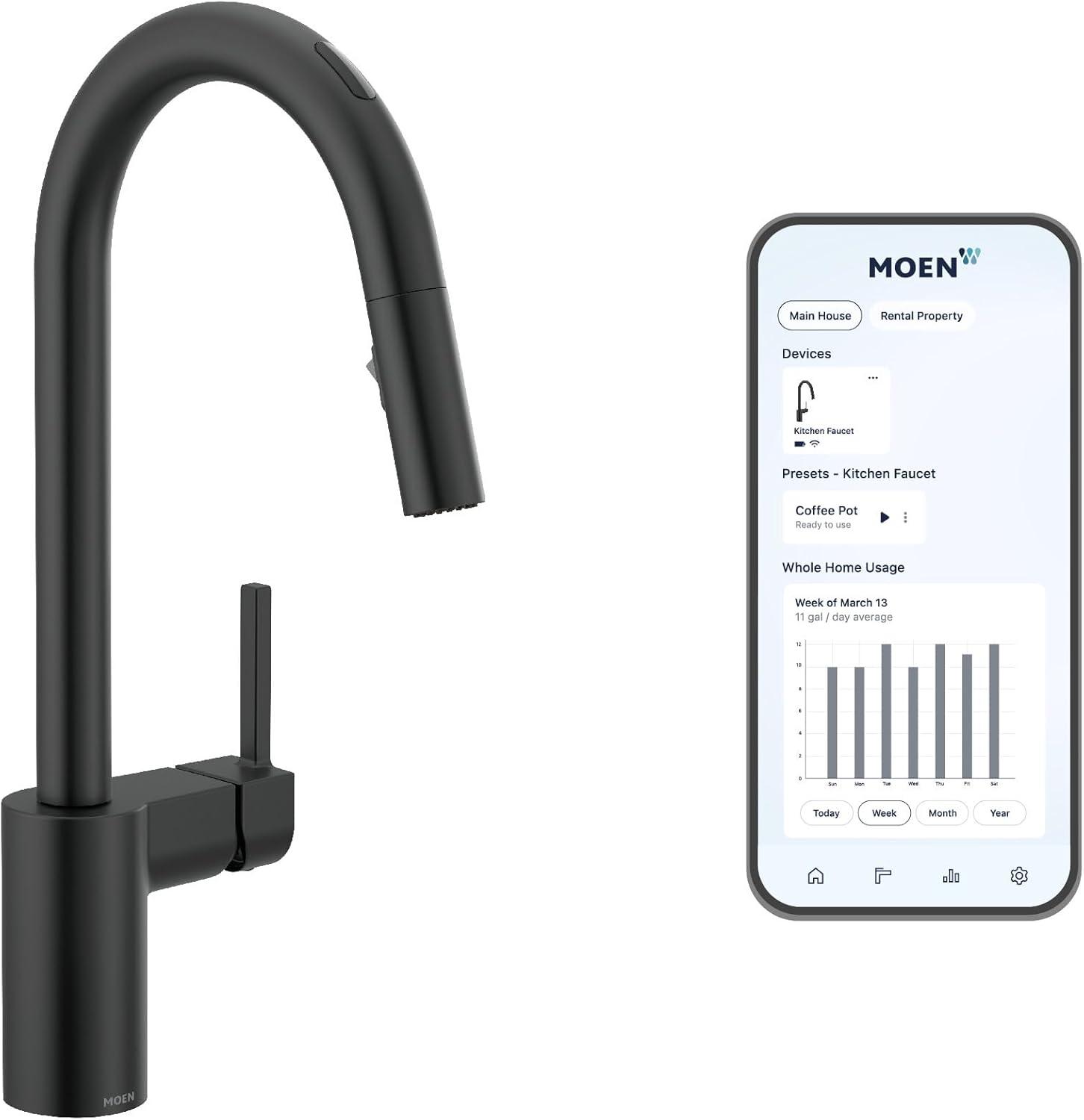 Align Smart Touchless Single Handle Kitchen Faucet with Wave and Power Clean and with Accessories