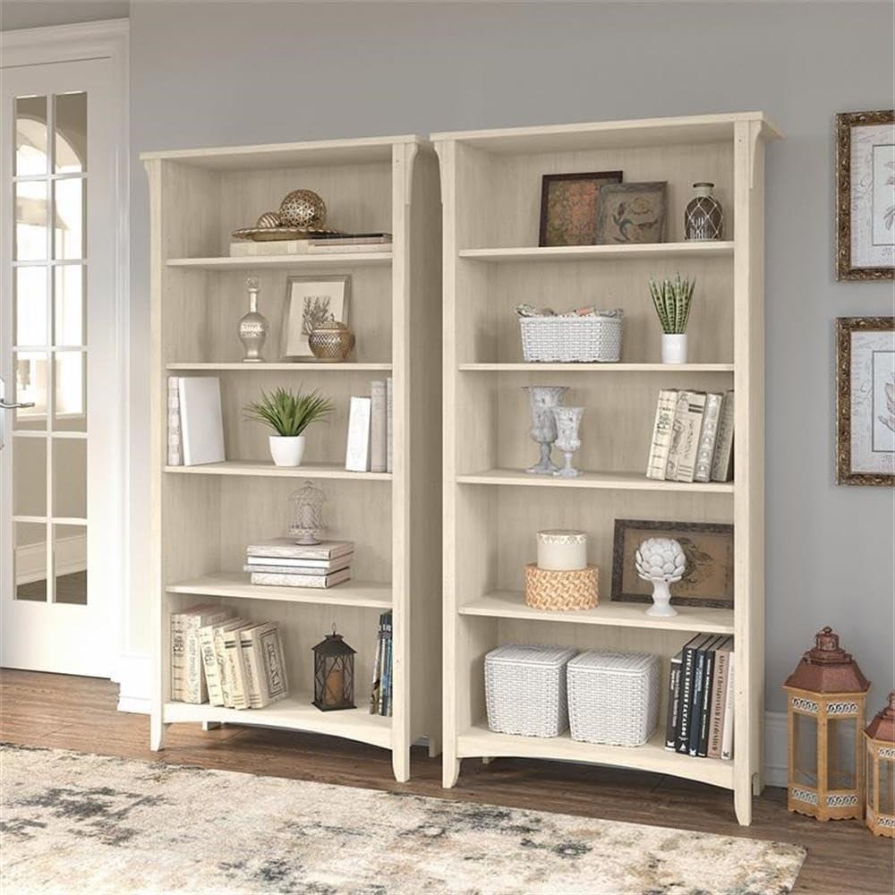 Khadesha Tall 5 Shelf Bookcase - Set Of 2