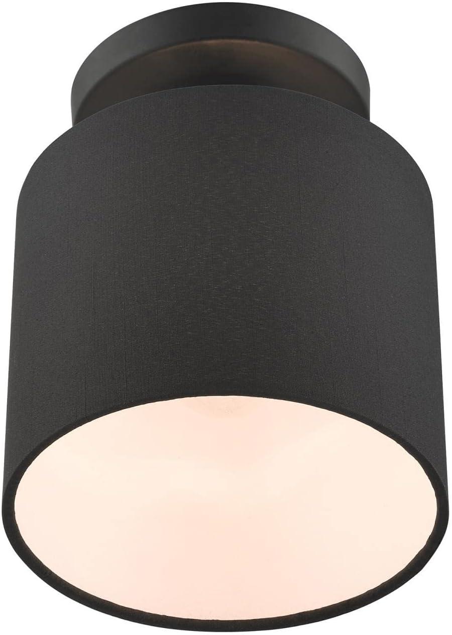 Livex Lighting Bainbridge 1 - Light Semi-Flush Mount in  Black