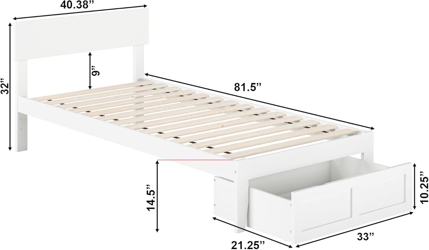 Boston Bed with Foot Drawer - AFI