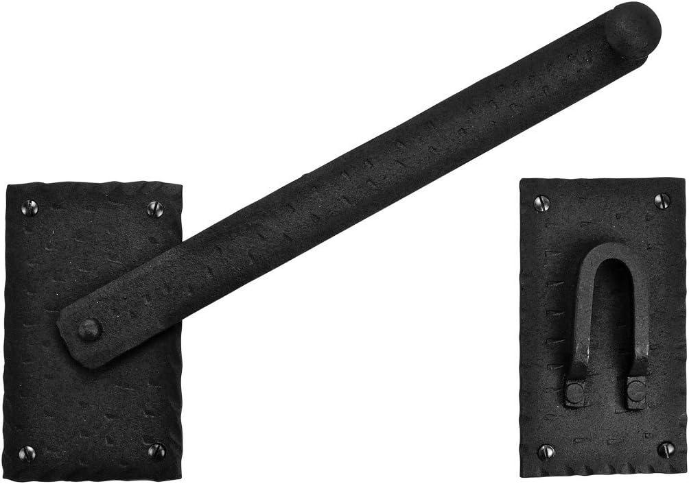 Black Iron Gate Flip Latch 12" Large Antique Two Sided Flip Locks Rust Resistant Barn Door and Fence Gate Latches w/Hardware Renovators Supply