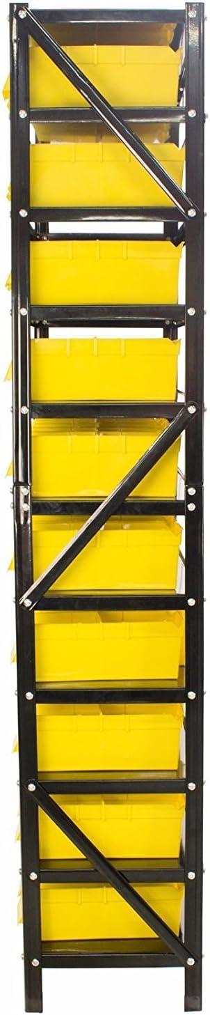 Erie Tools® 60 Bin Parts Rack Storage Shop Garage Organizer Nuts Bolts Parts