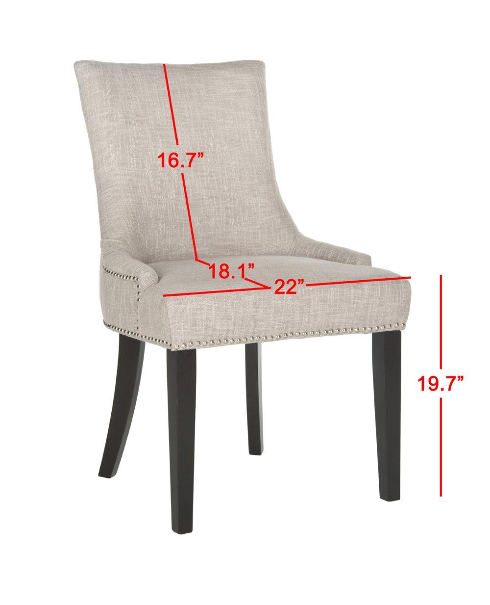 Lester 19''H Dining Chair (Set of 2)  Silver Nail Heads - Grey - Safavieh.