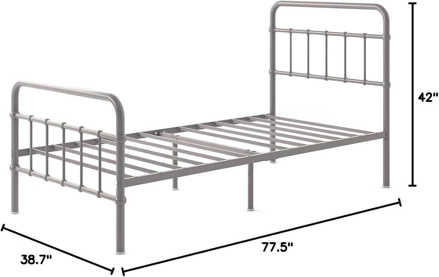 Zinus Florence 42" Modern Farmhouse Metal Platform Bed
