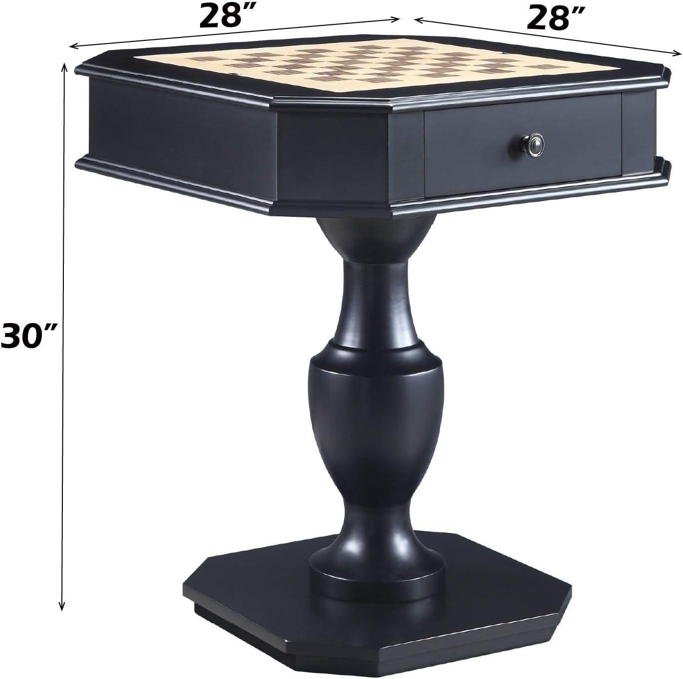 ACME Galini 2-Drawer Wooden Game Table in Black