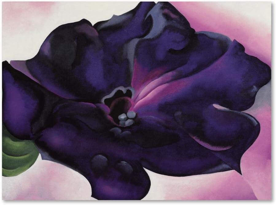 Purple and Black Petunia Flower Canvas Art