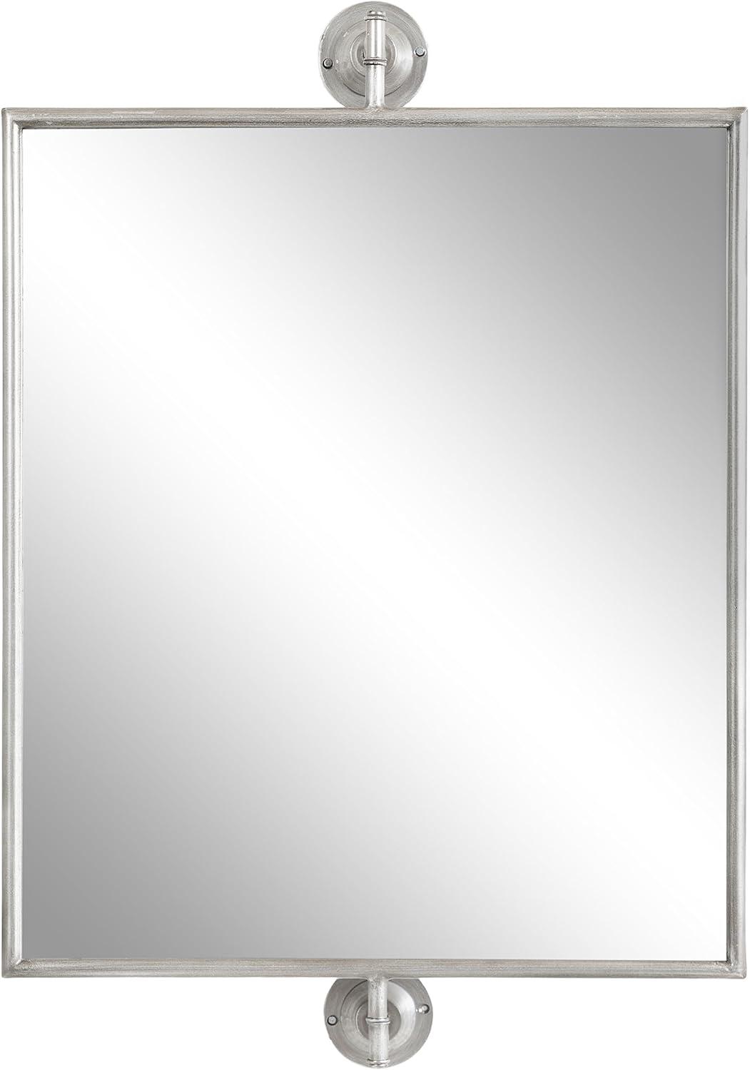 20"x31" Darbridge Rectangle Pivot Mirror Silver - Kate & Laurel All Things Decor