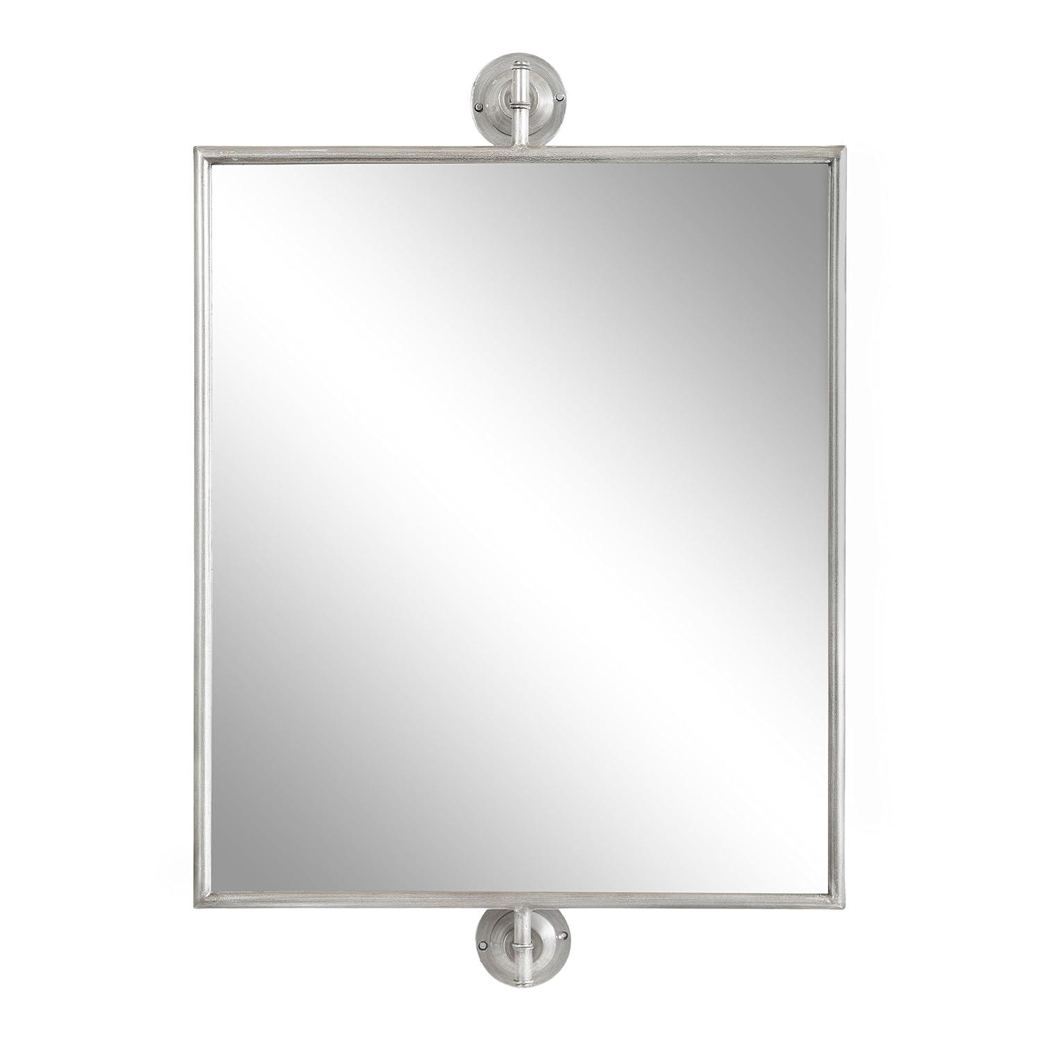 20"x31" Darbridge Rectangle Pivot Mirror Silver - Kate & Laurel All Things Decor