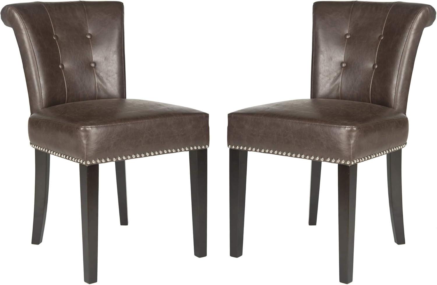 Sinclair 21''H Ring Chair (Set of 2) with Silver Nail Heads  - Safavieh