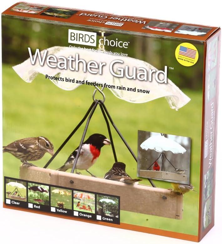 Birds Choice Birds Choice 13" Acrylic Bird Feeder Weatherguard, Yellow