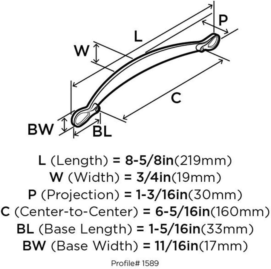 Inspirations 6 5/16" Center to Center Arch Pull