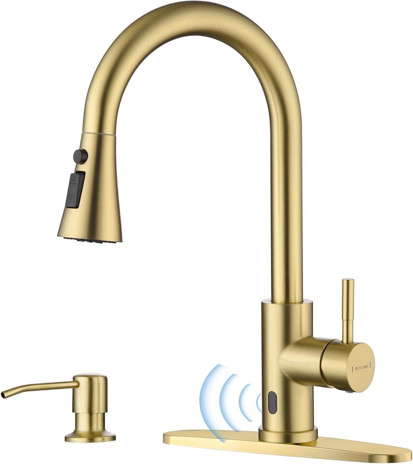 ARCORA AR7100301G-DC ARCORA Stainless Steel  Single Handle Pull-Down Sprayer Kitchen Faucet Set with Touchless Sensor