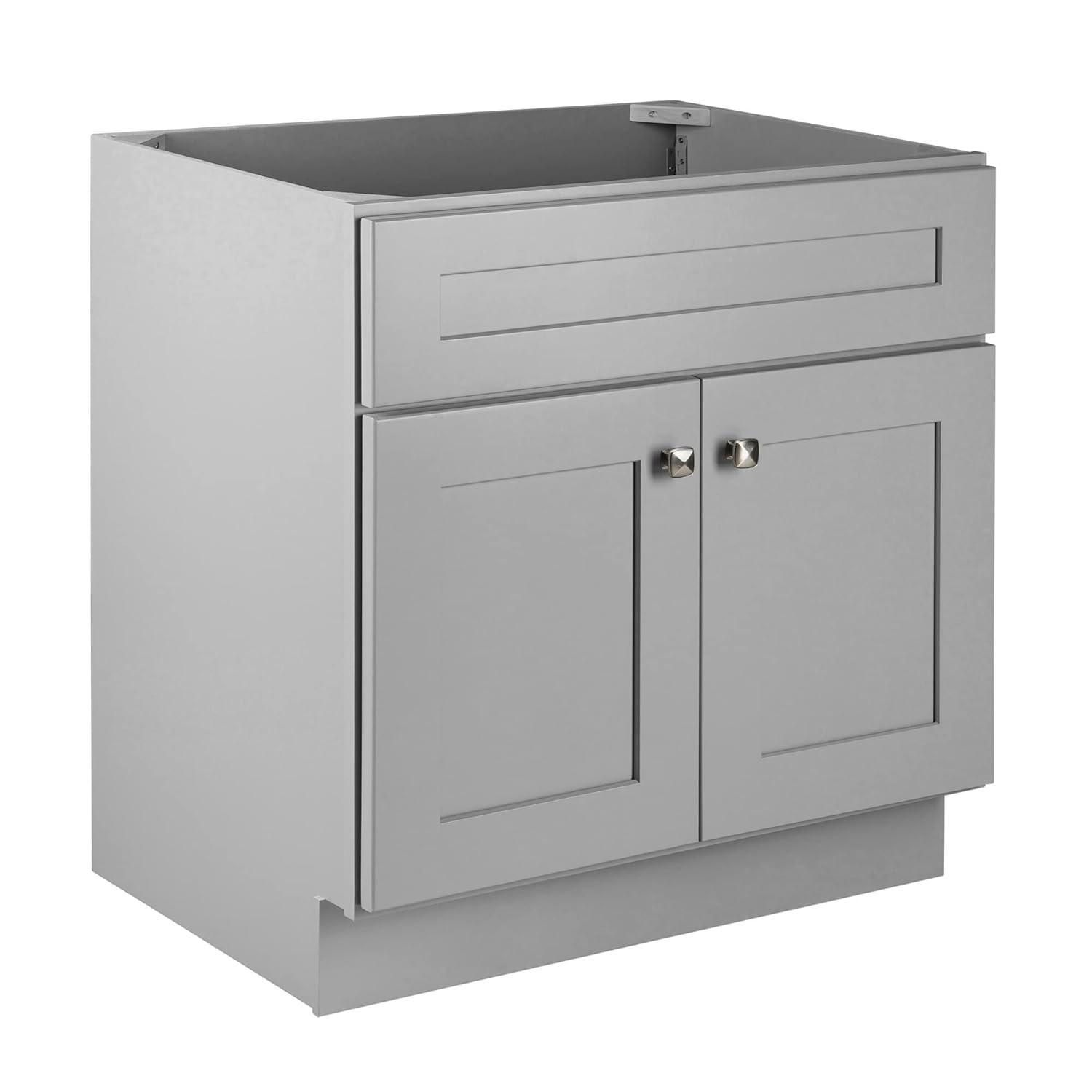 Design House Brookings 30 Inch Bathroom Vanity, Ready to Assemble, Solid Wood, Sherwin Williams – Design House, 587089