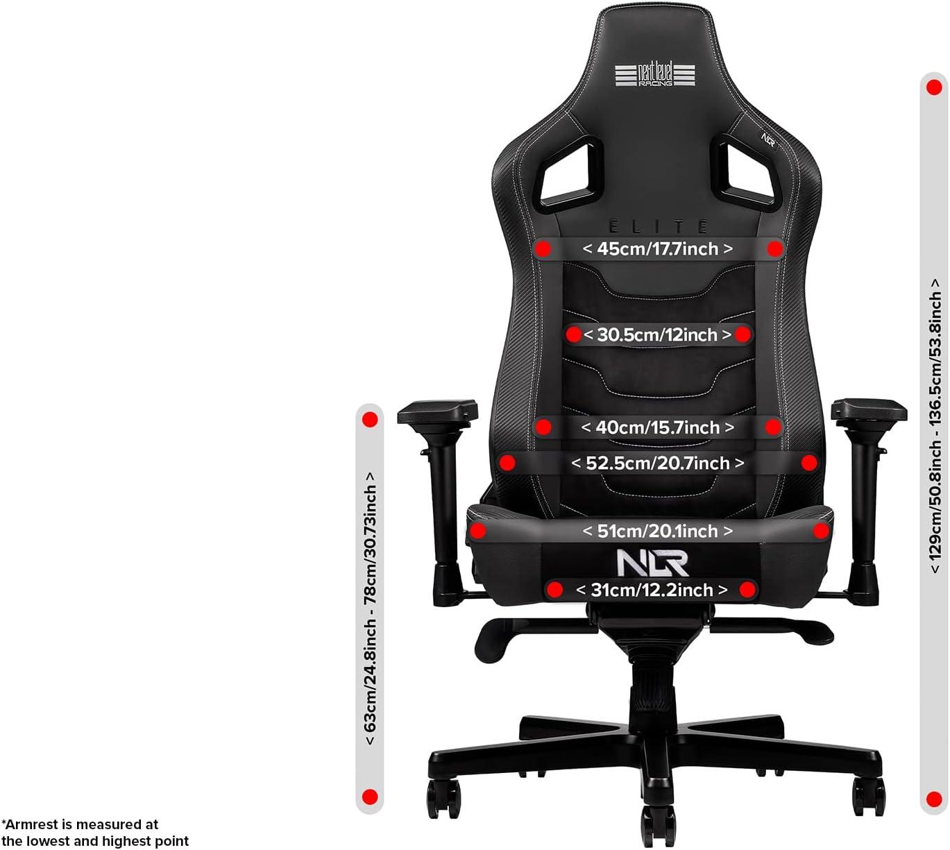 Next Level Racing Elite Gaming Chair - Leather & Suede Edition - Model NLRG005_3