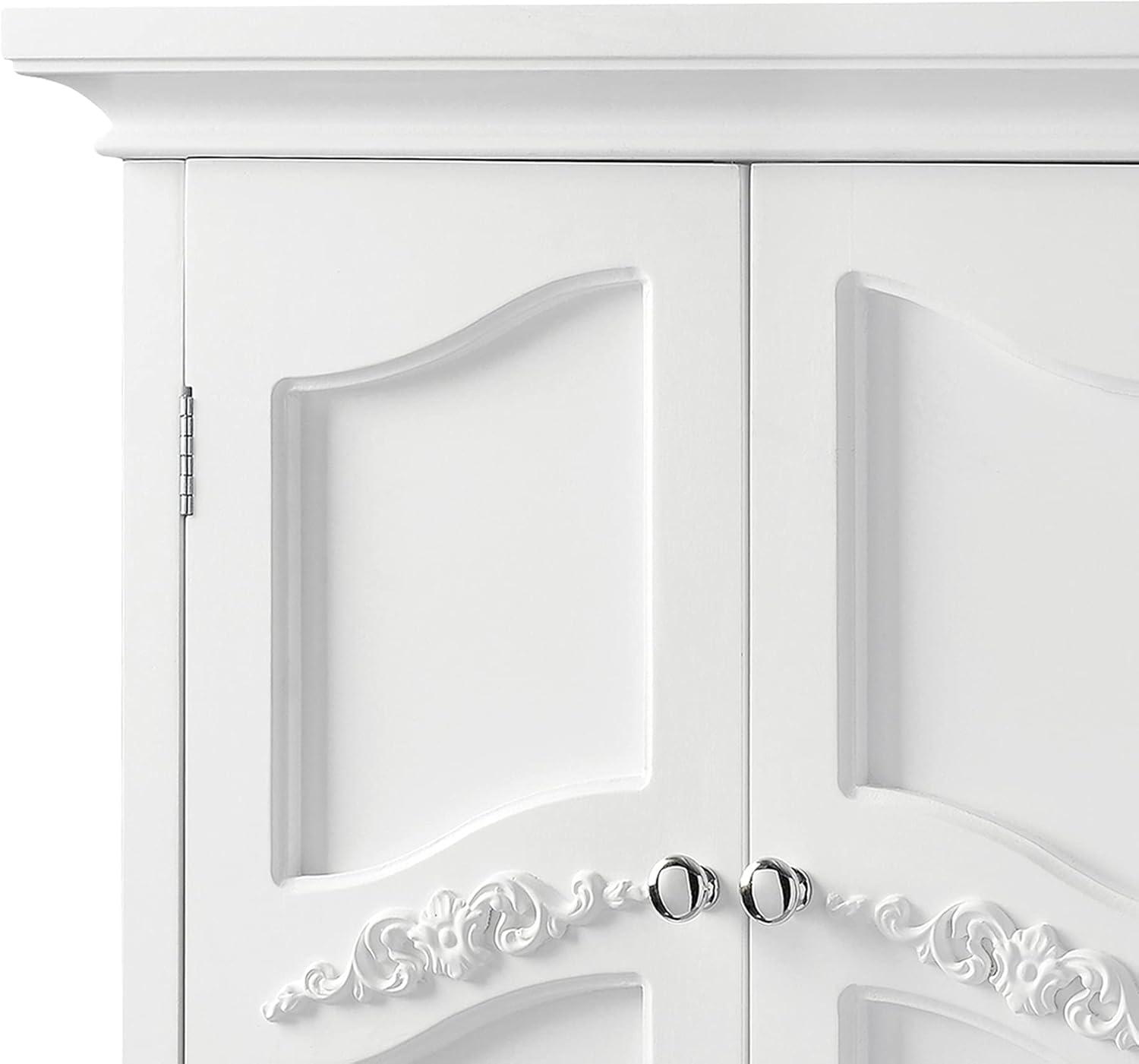 Versailles Elegant White 22" Engineered Wood Wall Cabinet