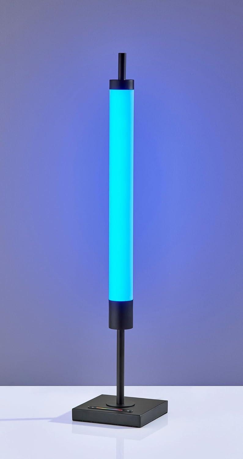Collin LED Table Lamp Black with Touch Switch & RGB Spectrum - Adesso