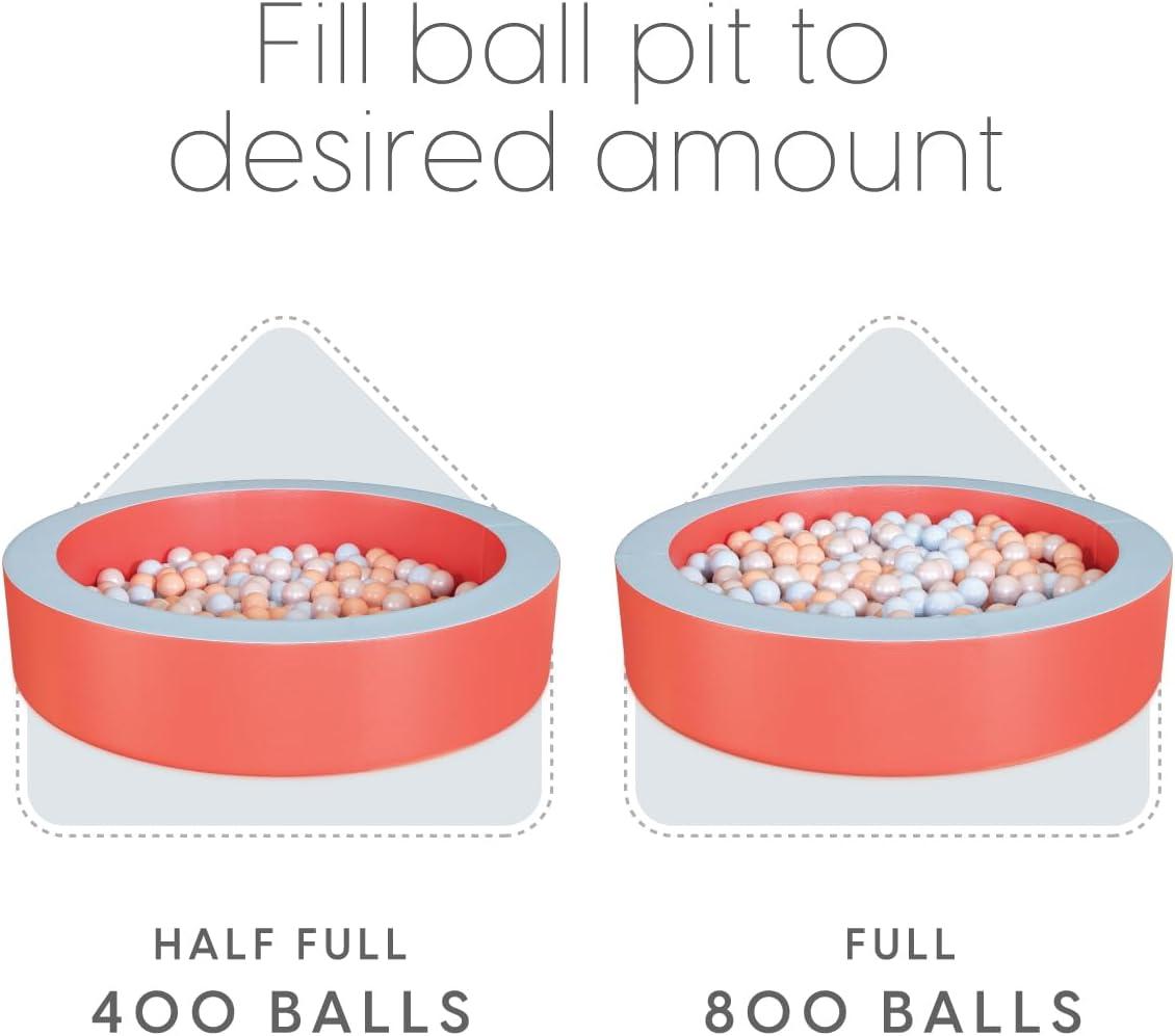 Milliard 44" Ball Pit for Toddlers and Baby, Red and Blue