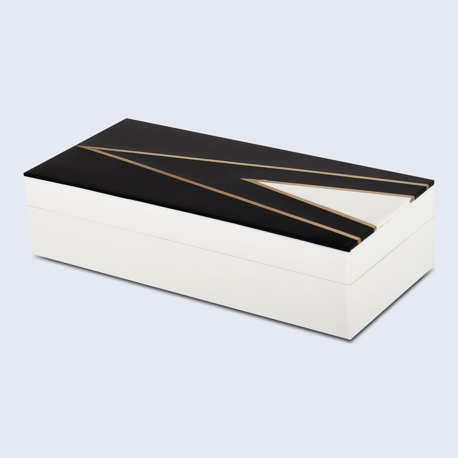 HANDICRAFTS HOME 10x4.5x2.5 Decorative Box Handmade Storage Organizer Boxes with Lids Keepsake Gift Trinket Box Display Box, Kept Dapper Gent