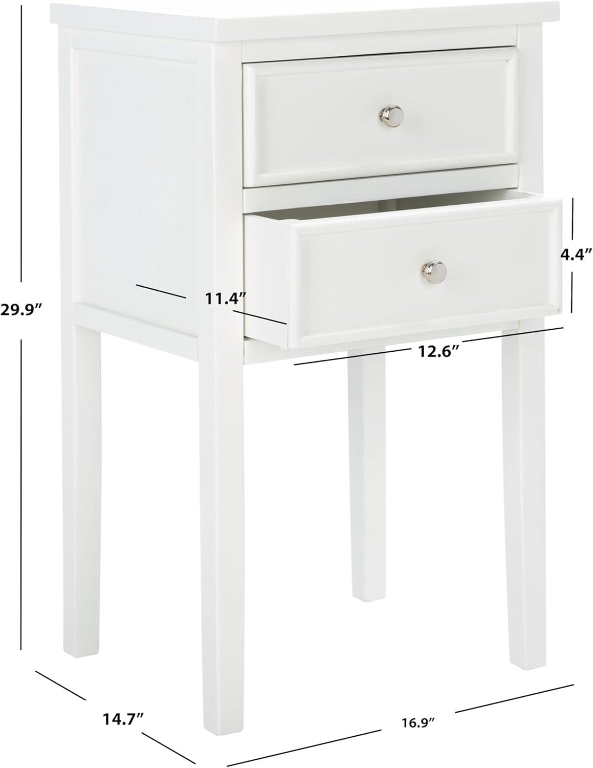 Toby Accent Table with Storage Drawers  - Safavieh